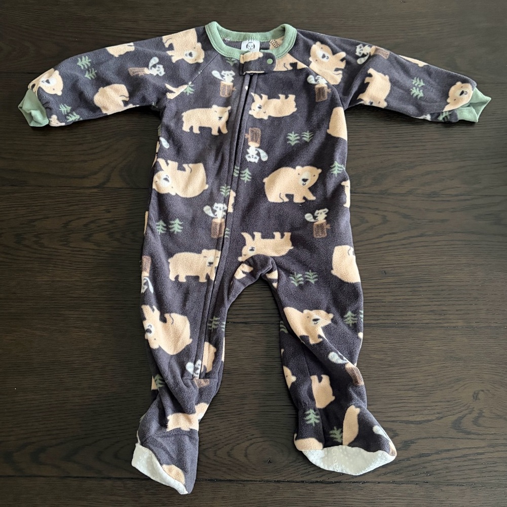 Gerber Cozy Bear Fleece Pajama Footie (Buy 1 Footie, Get 1 Free)